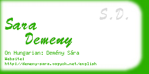 sara demeny business card